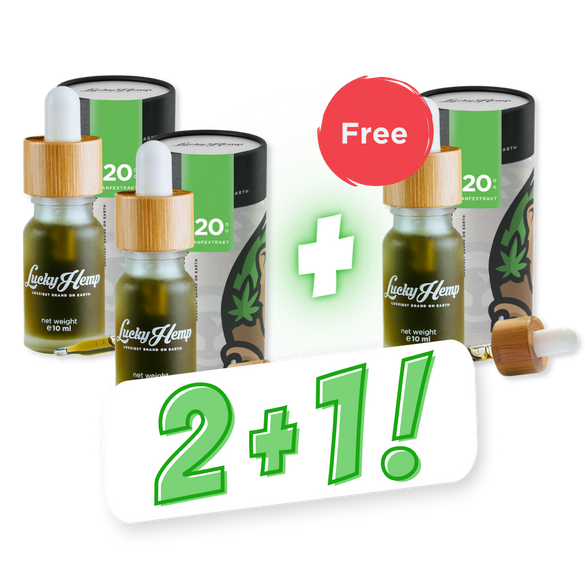 3 FOR 2 - 20% d'huiles de CBD